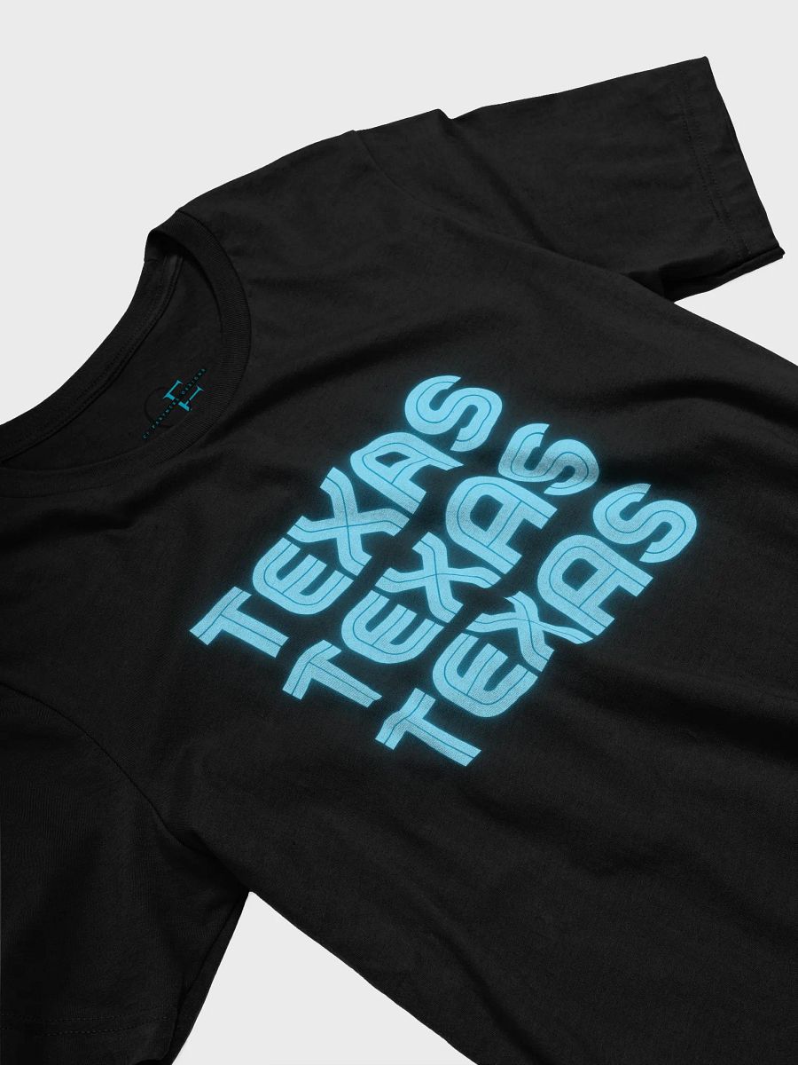 💙 Triple Texas Neon Glow T-Shirt | Bella+Canvas Unisex Tee | Colo Pro Font in Blue Neon product image (3)