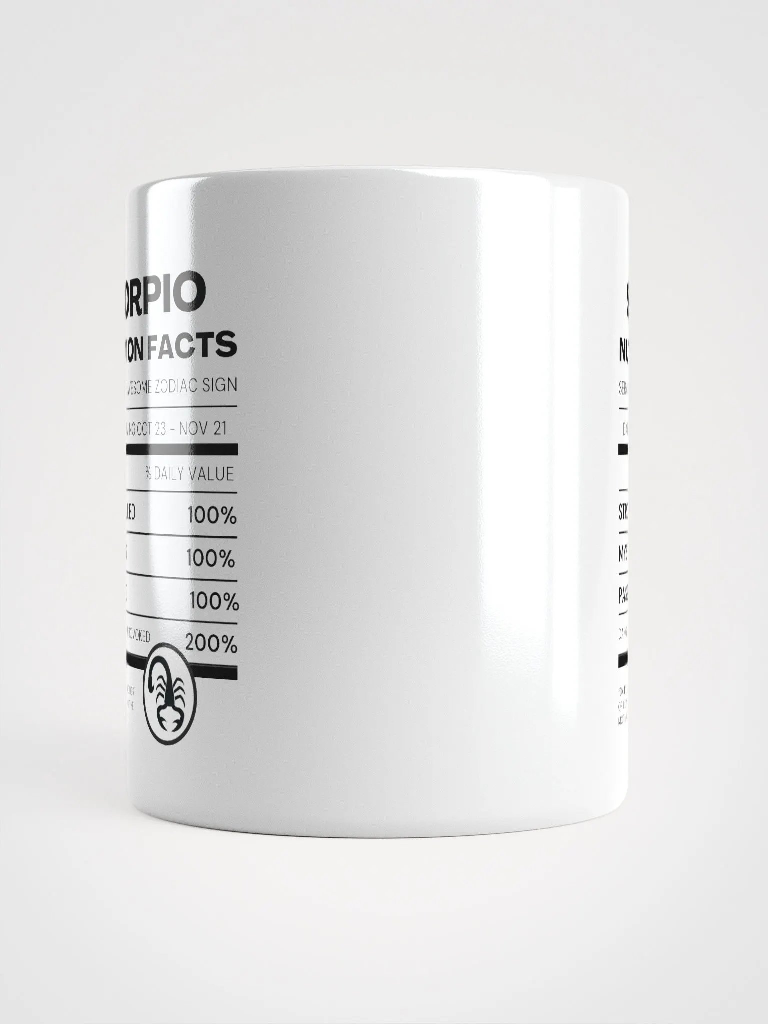 Scorpio Nutrition Facts Mug product image (6)