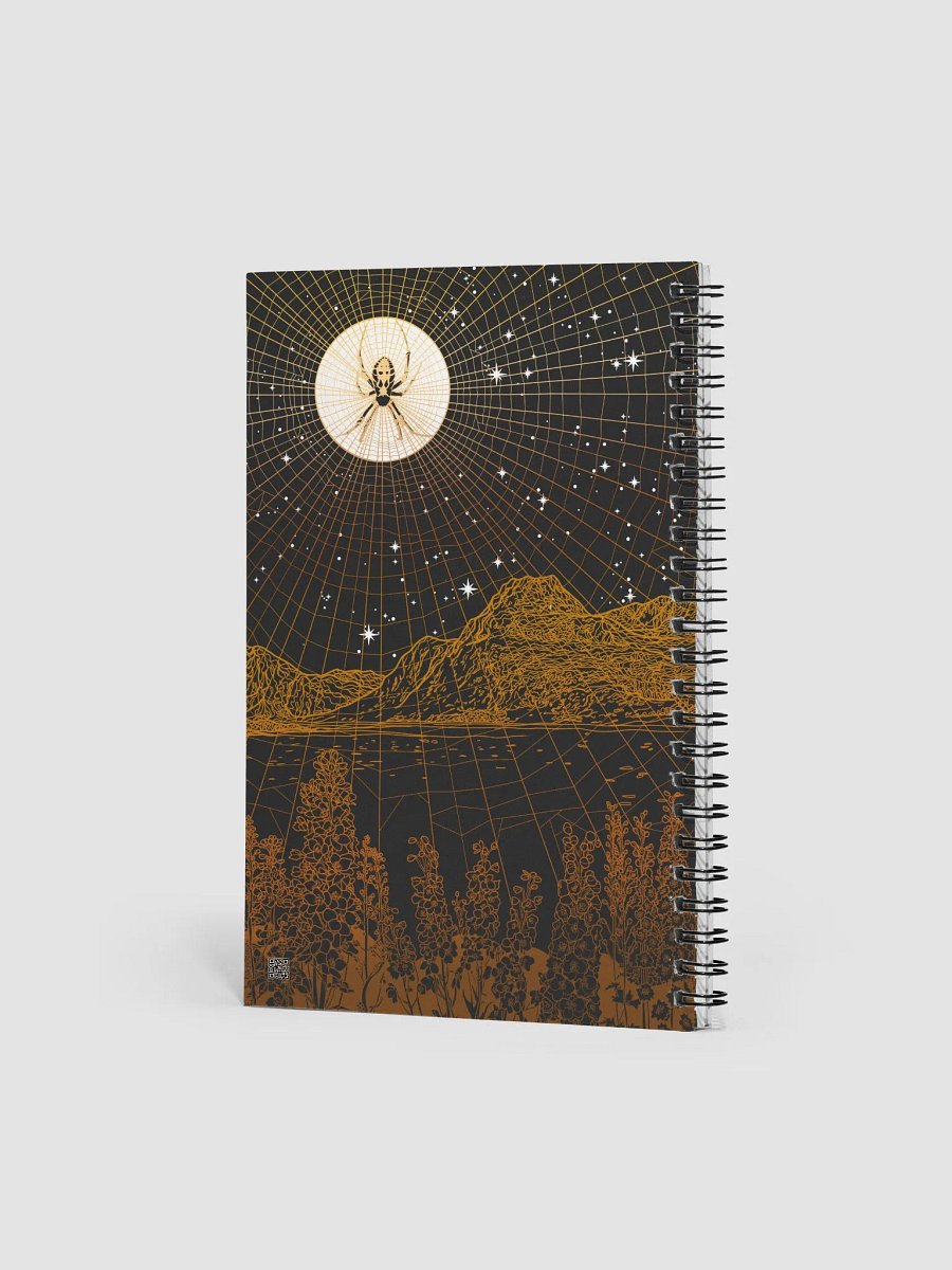 Golden Spiderweb and Larkspur Spiral Notebook product image (2)