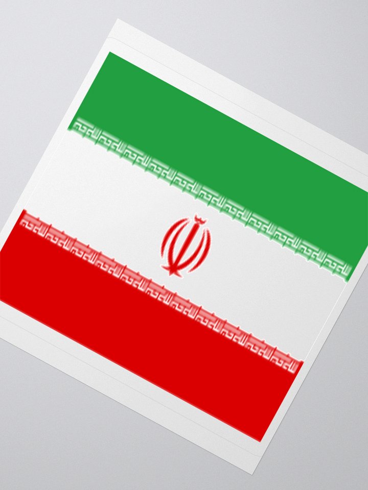 Iran Flag Sticker | Red Emblem Design | Durable Vinyl | 3 Sizes product image (4)