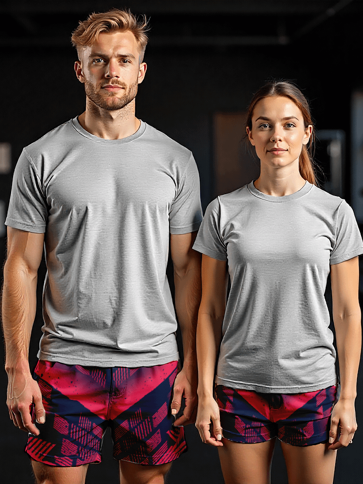Red Stripes | Recycled Unisex Mesh Shorts product image (1)