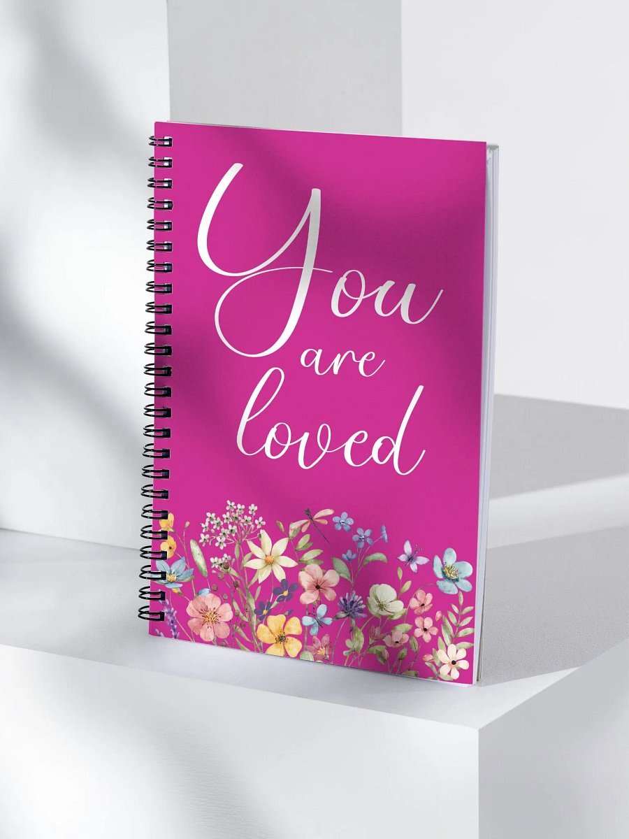 You Are Loved Floral Spiral Notebook product image (4)
