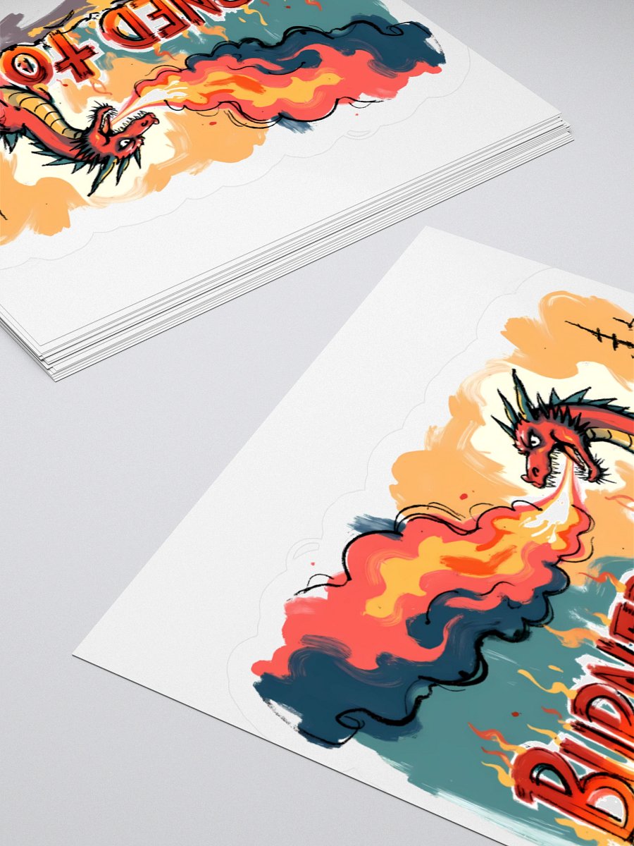 Dragon Fire Print: Burned to Ash Sticker product image (10)