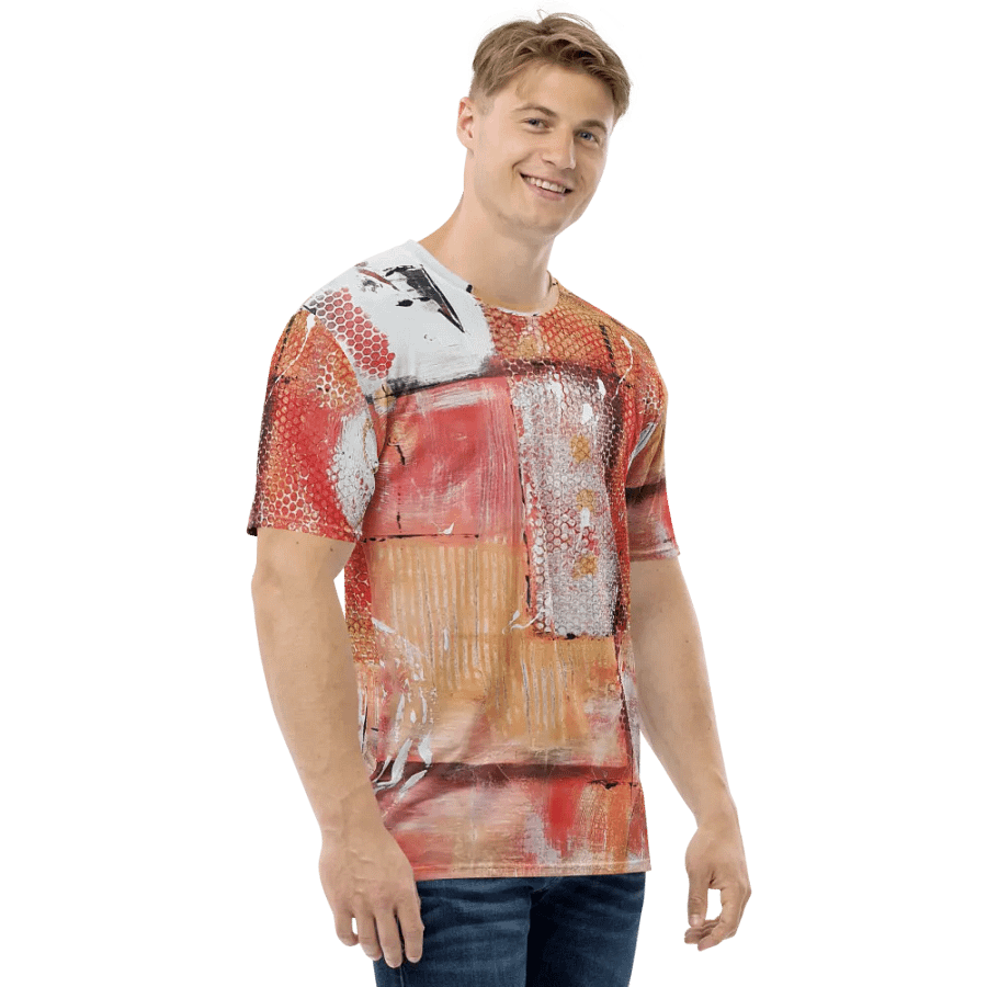 original painting mixed media, on all over print tshirt product image (4)