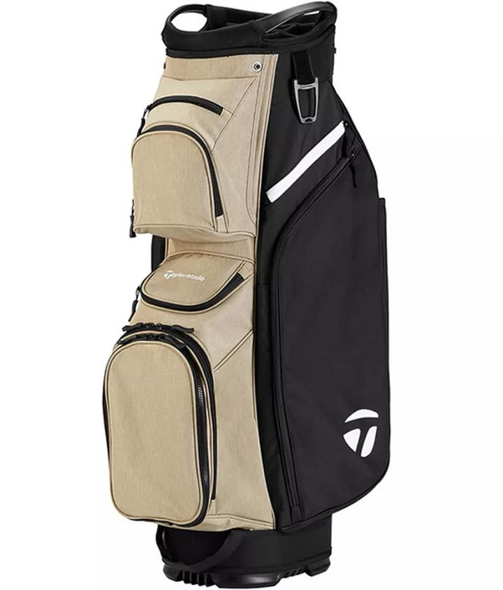 NEW 2024 TaylorMade Cart Lite Black/Tan 14-Way Cart Golf Bag product image (1)