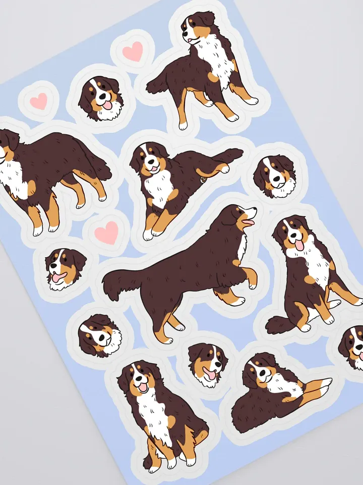 Bernese Mountain Dog Cartoon Sticker Sheet product image (2)