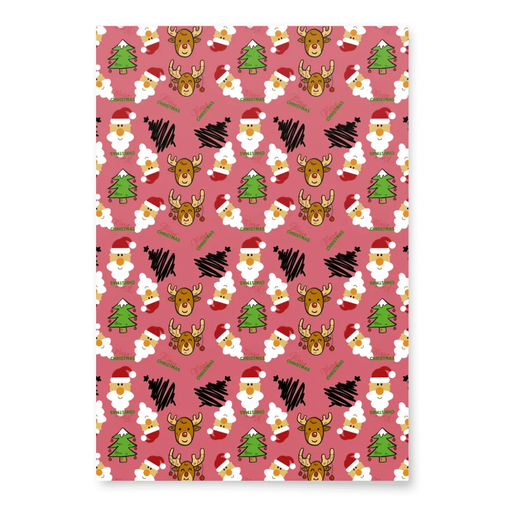 Reindeer, Santa, Christmas Tree Wrapping Paper - Cabaret product image (2)