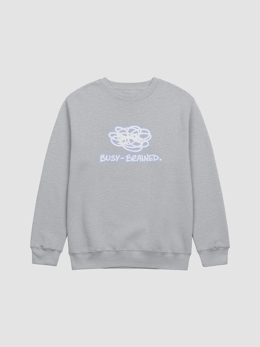 BUSY-BRAINED (lined design, #BDCAEF) printed crewneck product image (9)