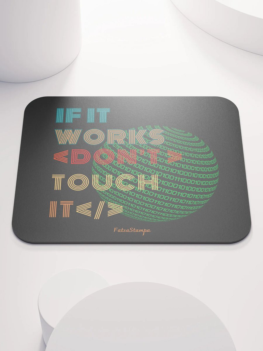 Binary Code Sphere Mouse Pad product image (1)
