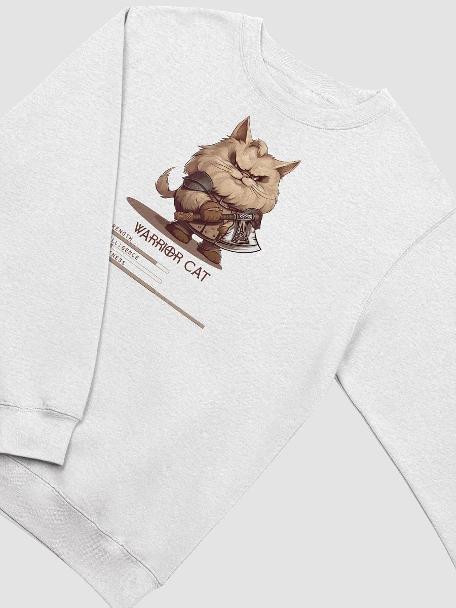 RPG Warrior Cat Unisex Crewneck Sweatshirt for gamers and cat lovers product image (8)