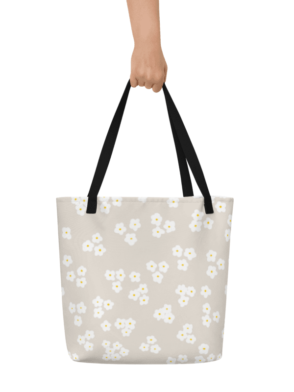 TINY DAISY SUMMER Large Tote Bag - Grosse Tragetasche MIT Gänseblümchen product image (3)