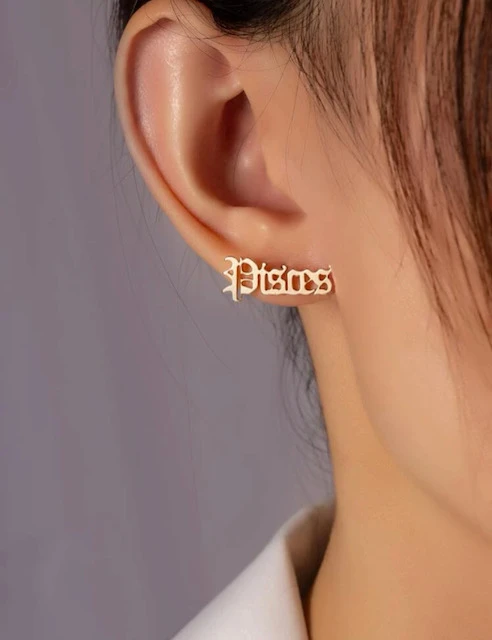 PISCES GOLD HOROSCOPE EARRINGS product image (1)