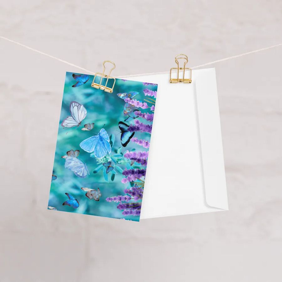Fluttering butterfly Greeting Card perfect for any occasion birthday get well product image (10)