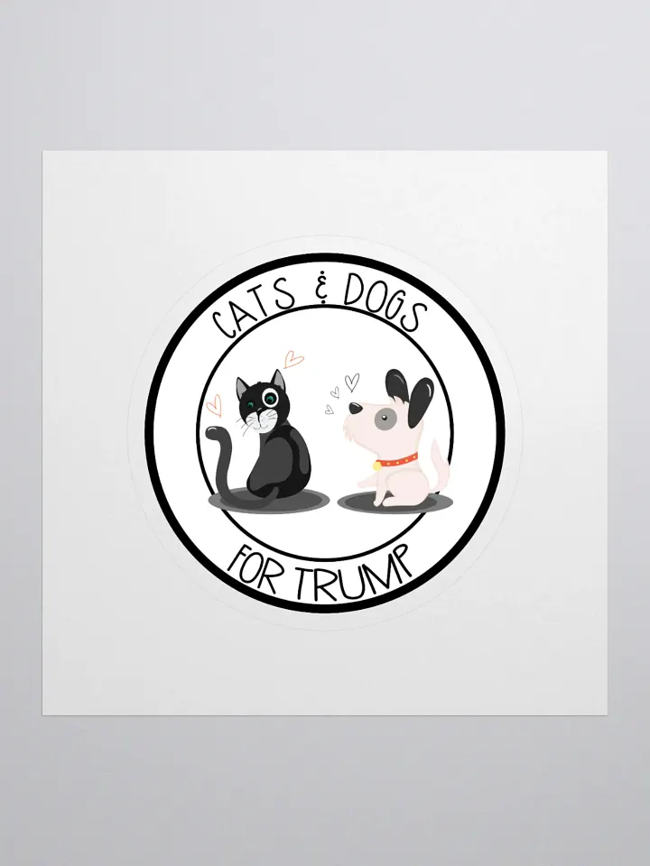 Cats & Dogs For Trump Sticker product image (1)