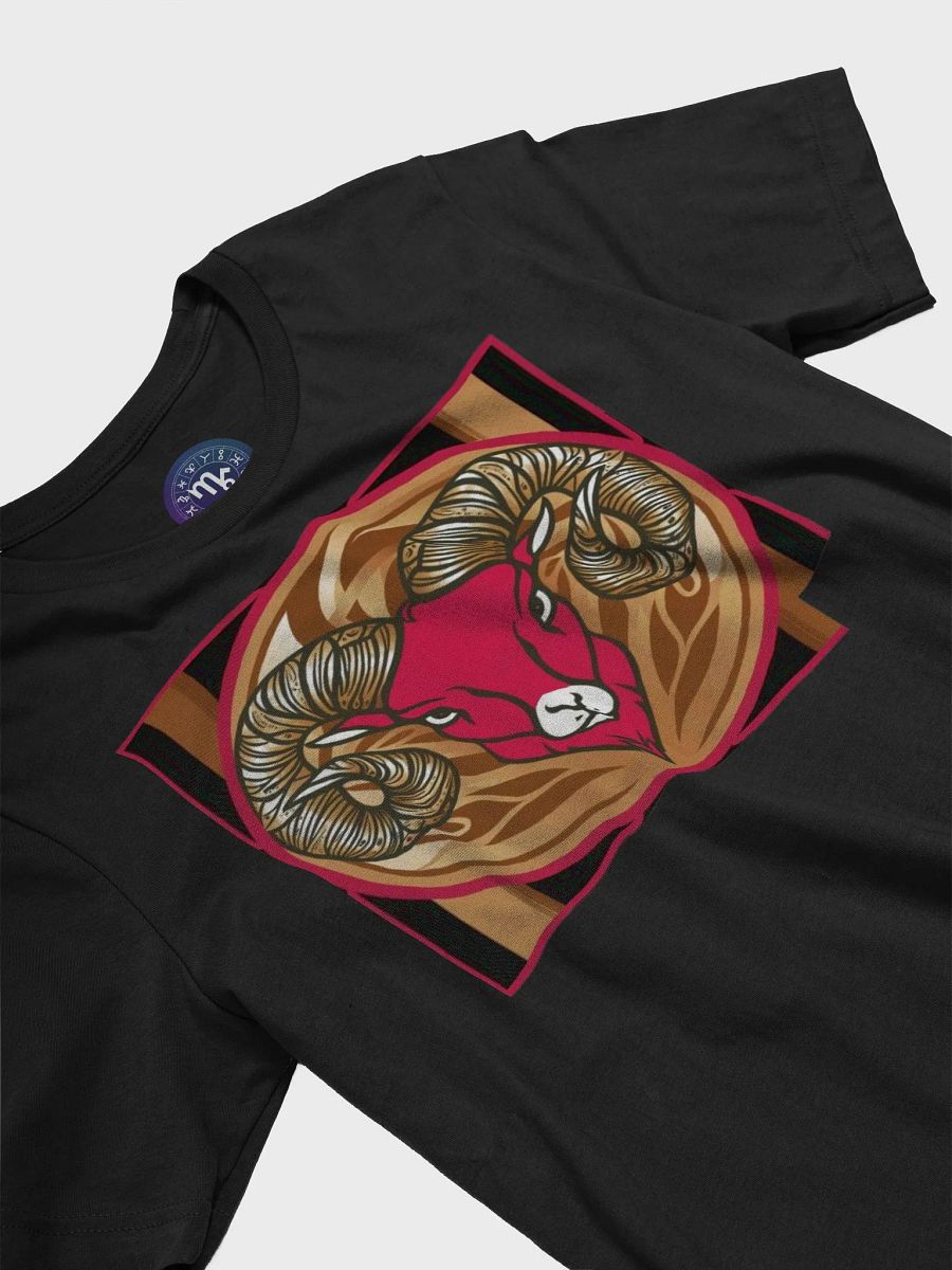 Exclusive Aries Zodiac T-Shirt - Bold Ram's Head with Intricate Geometric Design product image (5)