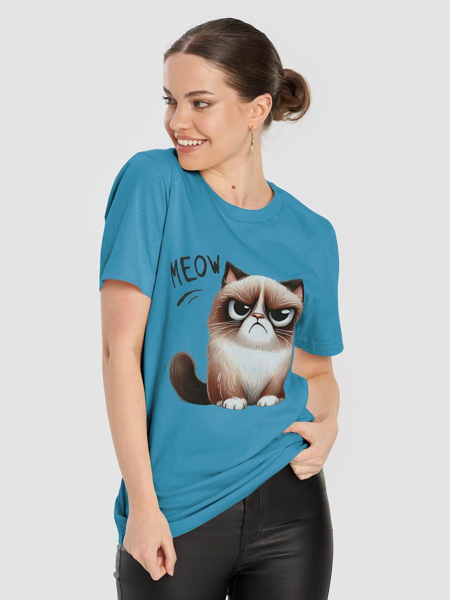 Grumpy Cat 'Meow' T-Shirt – Funny and Adorable Cat Lover Design product image (4)