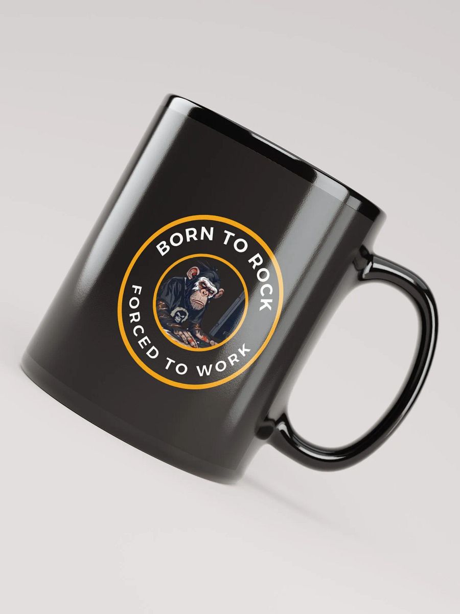 Born to Rock Forced to Work Black Mug product image (4)