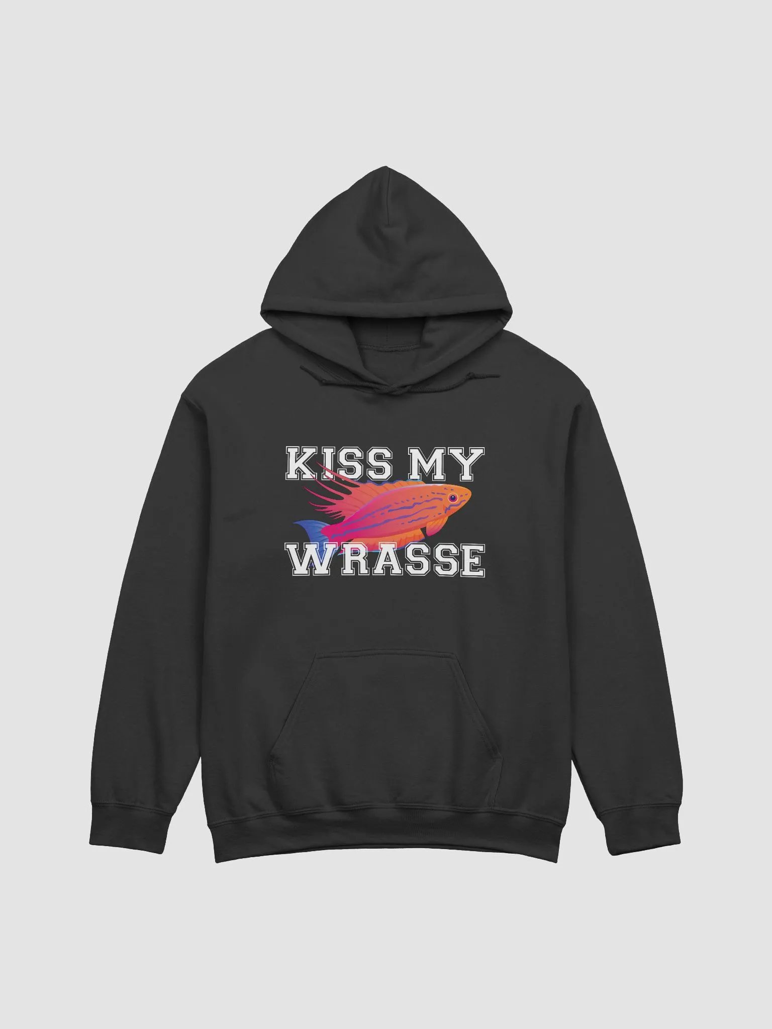 Kiss My Wrasse (Fairy Wrasse) Hoodie | Hooded Sweatshirt for Saltwater and Coral Reef Aquarium Hobbyists product image (3)