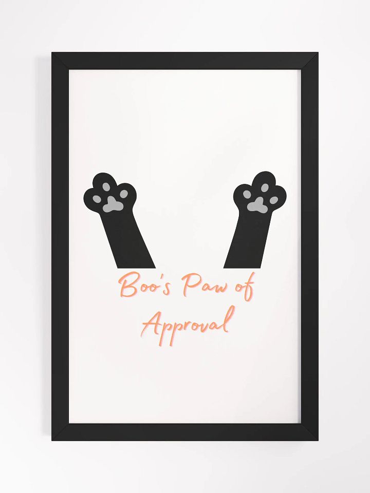 Framed Boo's Paws Of Approval Matte Poster. product image (2)