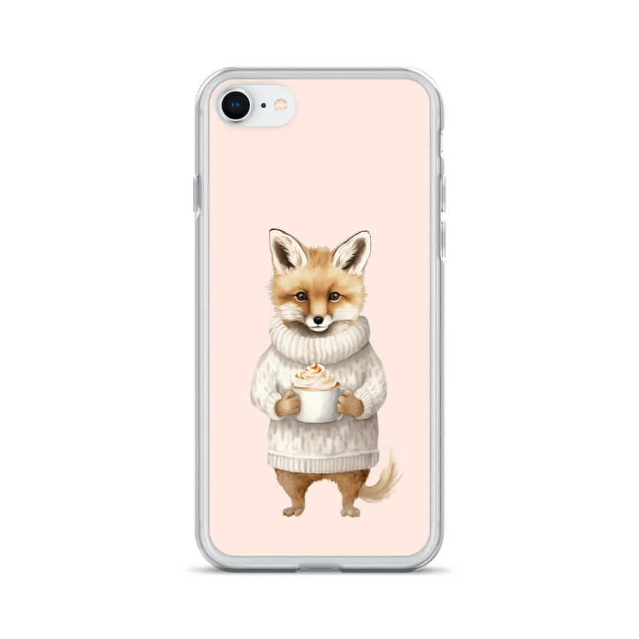 Cozy Fox Knitted Sweater iPhone Clear Case product image (3)