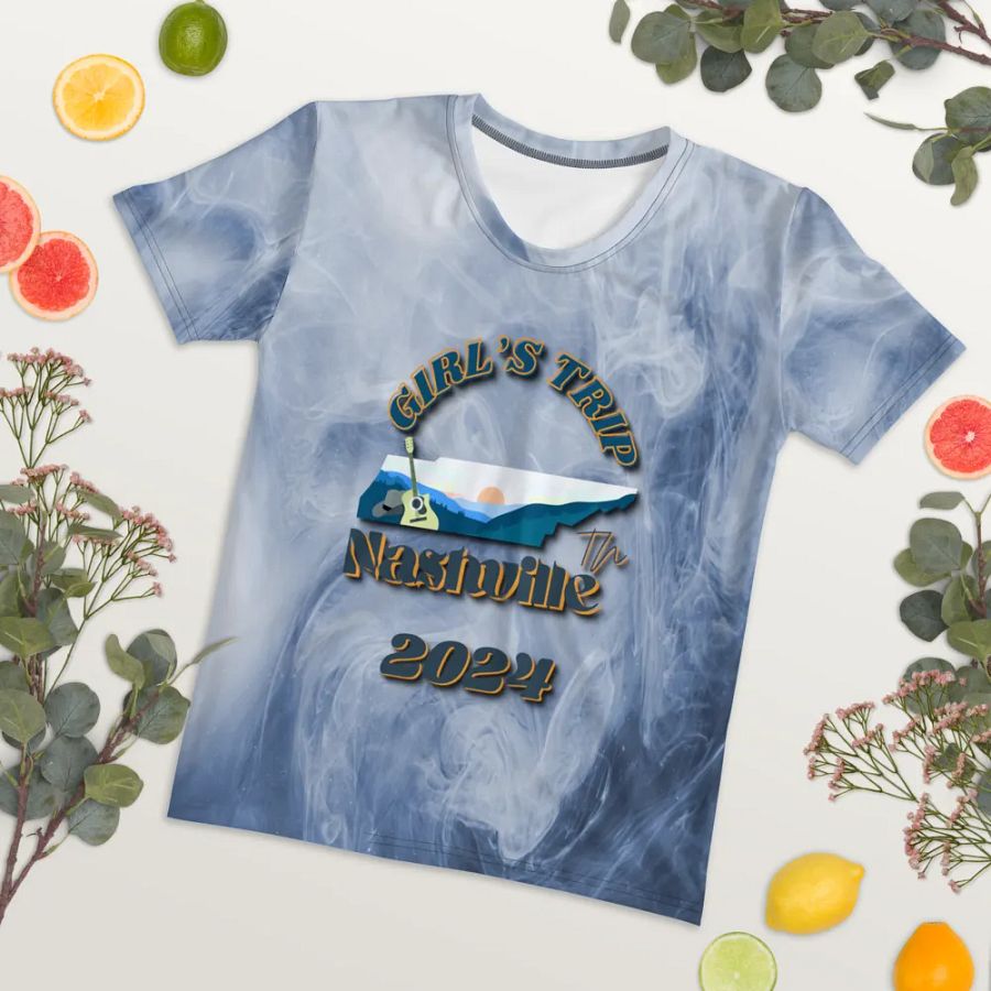 Girls Trip Nashville Tn 2024 All Over Print T-shirt product image (7)