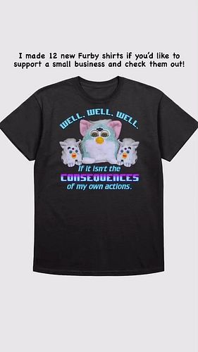 Yesterday I created another 12 Furby shirts to my silly collection if you’d like to check them out (link in bio!)

Watching t...