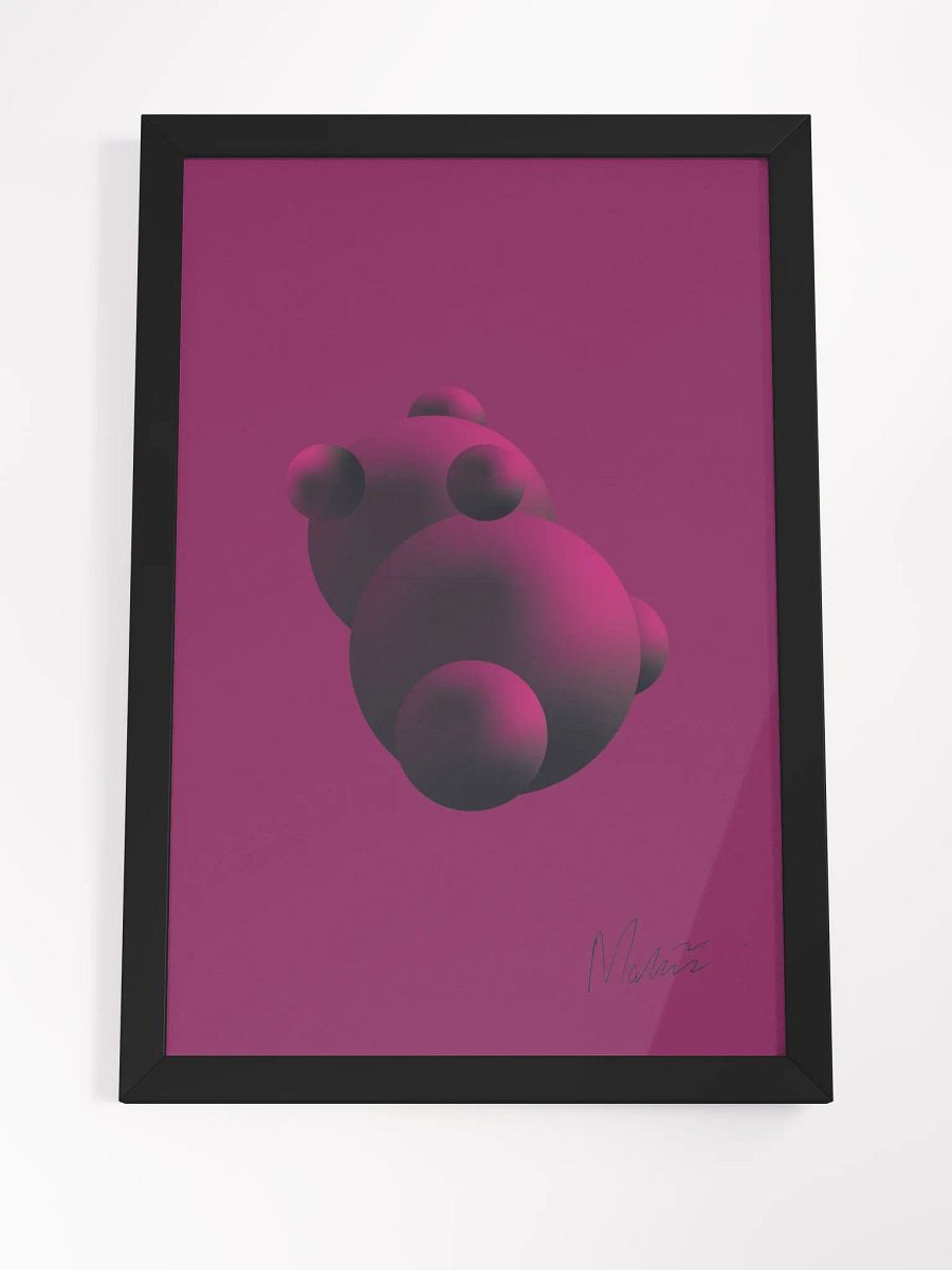 Purple Bear Framed Matte Poster product image (4)