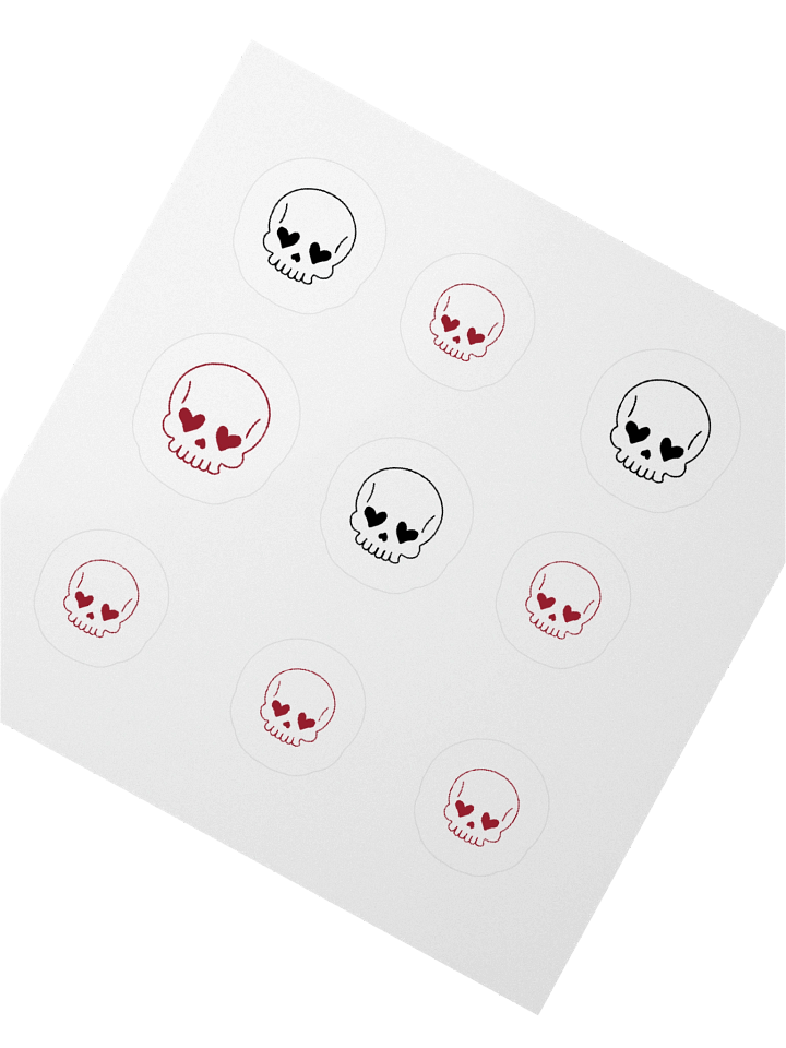 Lovey Skull Stickers product image (2)