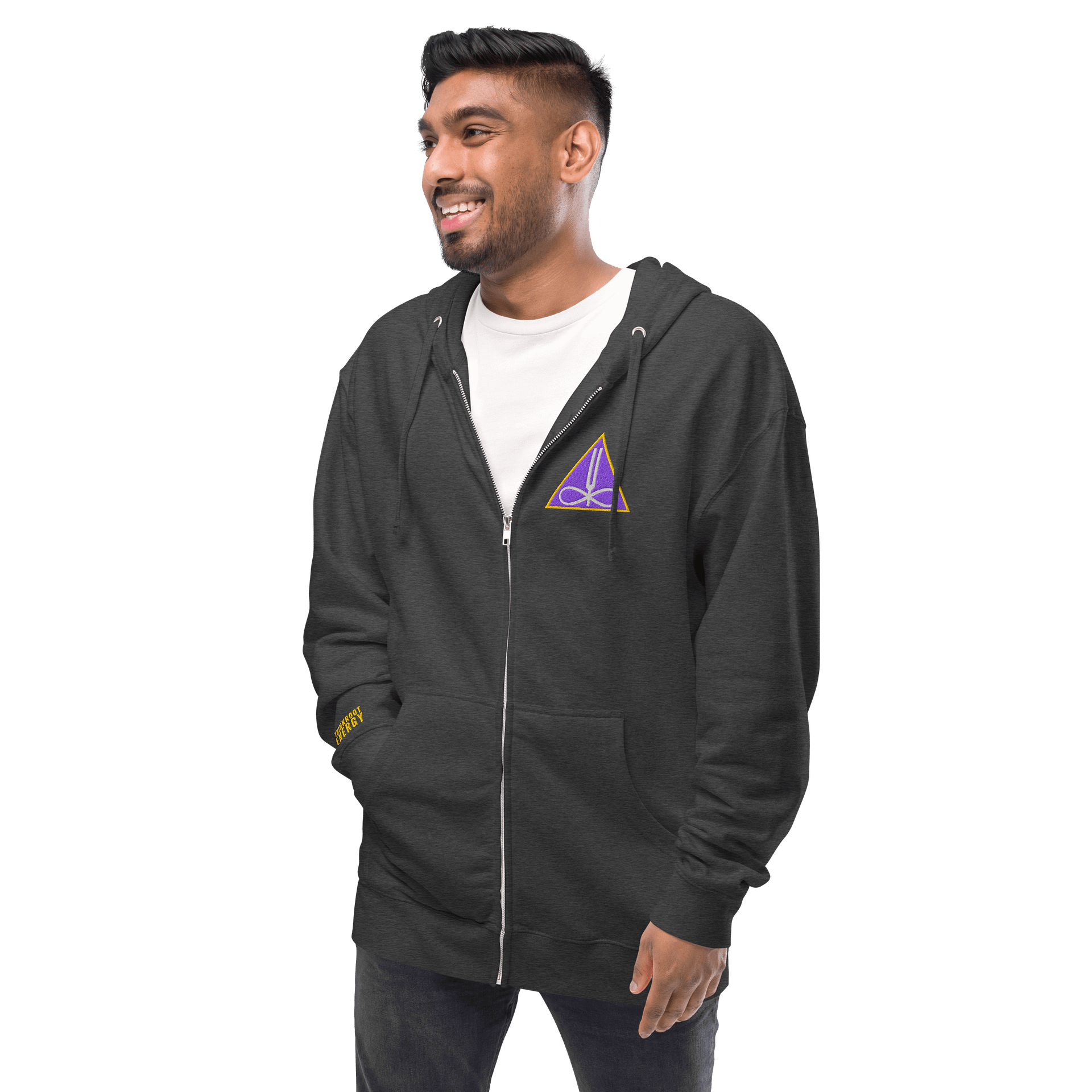 Thinkroot Energy Triangle Zipper Hoodie (Embroidered) product image (10)