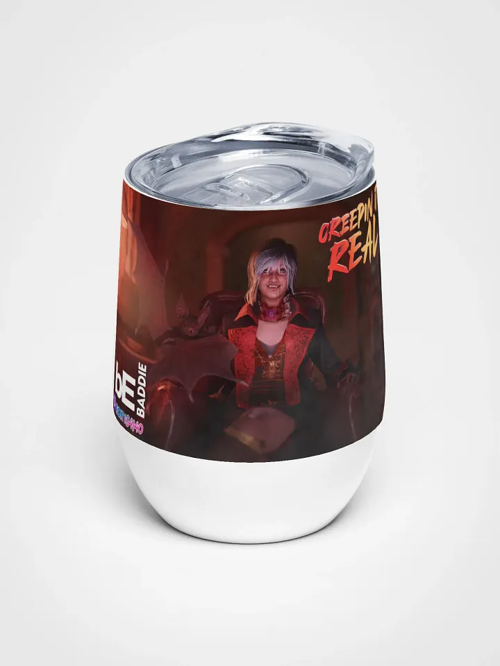 💜🧛🏼‍♀️ Creepin it Baddie Wine Tumbler🧛🏼‍♀️💚 product image (1)