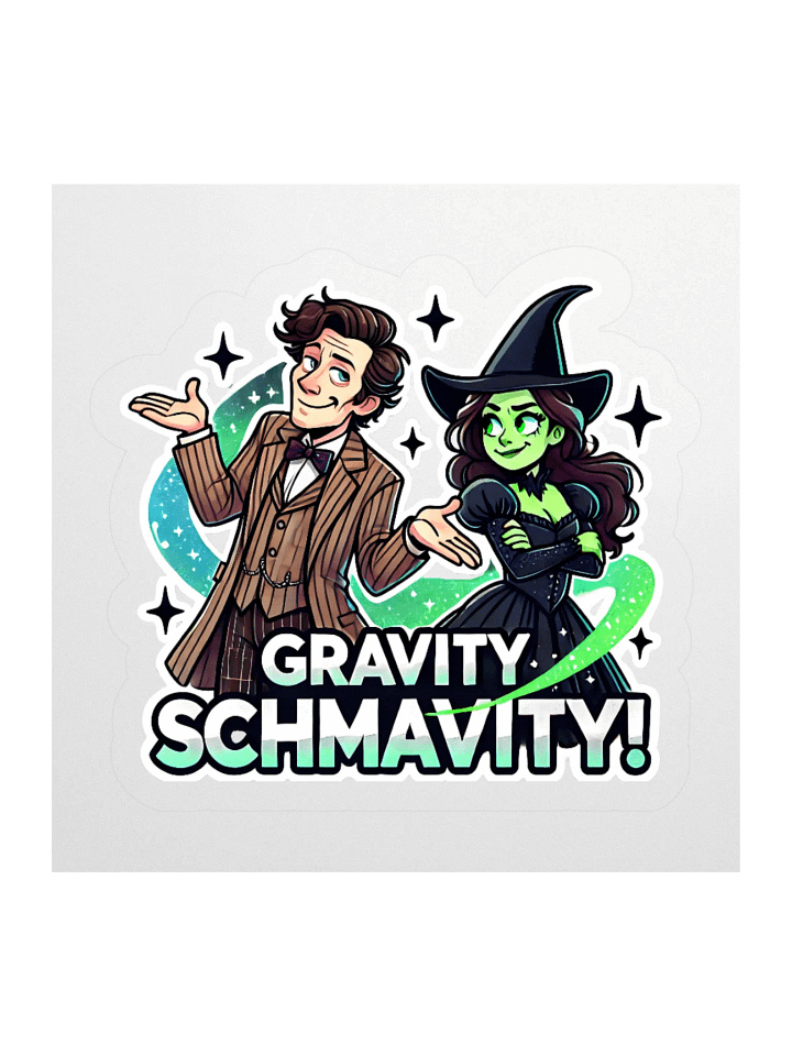 Defying Gravity Schmavity Stickers – Kiss-Cut Broadway Sci-Fi Crossover Vinyl Decals product image (2)