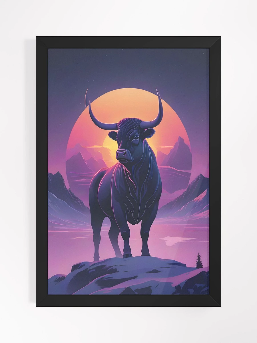 Neon Bull Framed Poster product image (2)