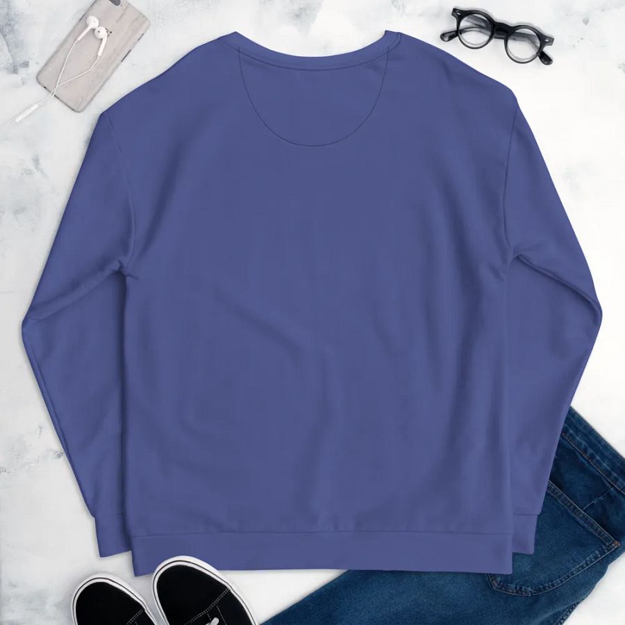 Plain Dark Purple True Summer Unisex Recycled Polyester Heavyweight Premium Sweatshirt by Treasure Pie product image (9)