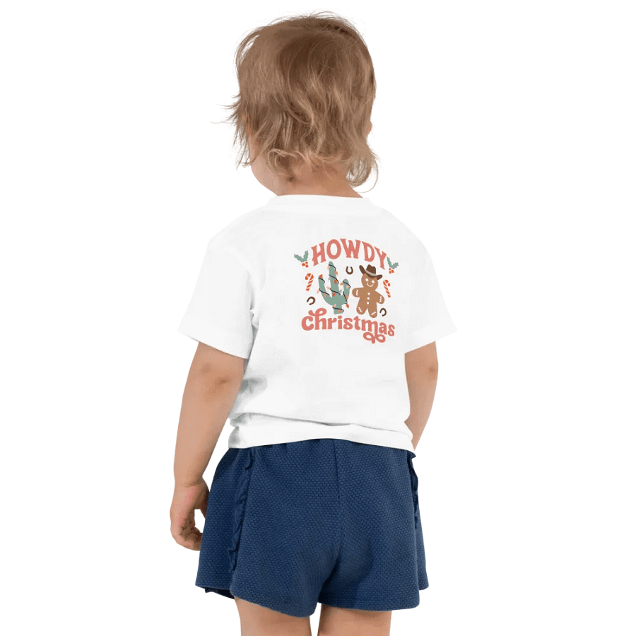 Gingerbread Man Howdy Christmas Toddler T-Shirt product image (2)