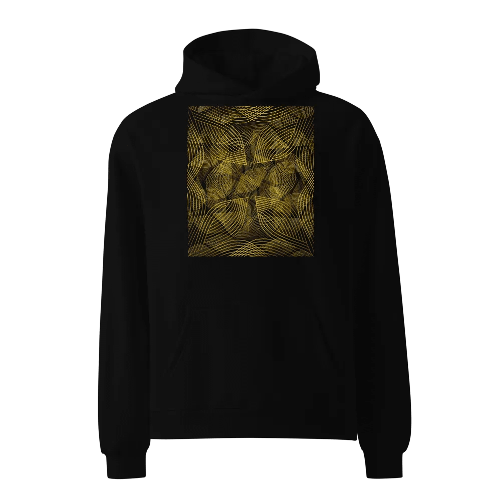 Hoodie with golden lines and leaf design product image (1)