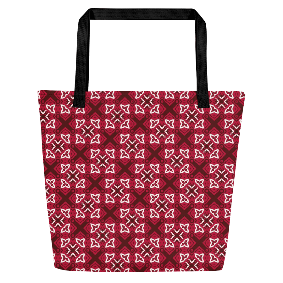 Red Symmetry All-Over Tote Bag product image (3)