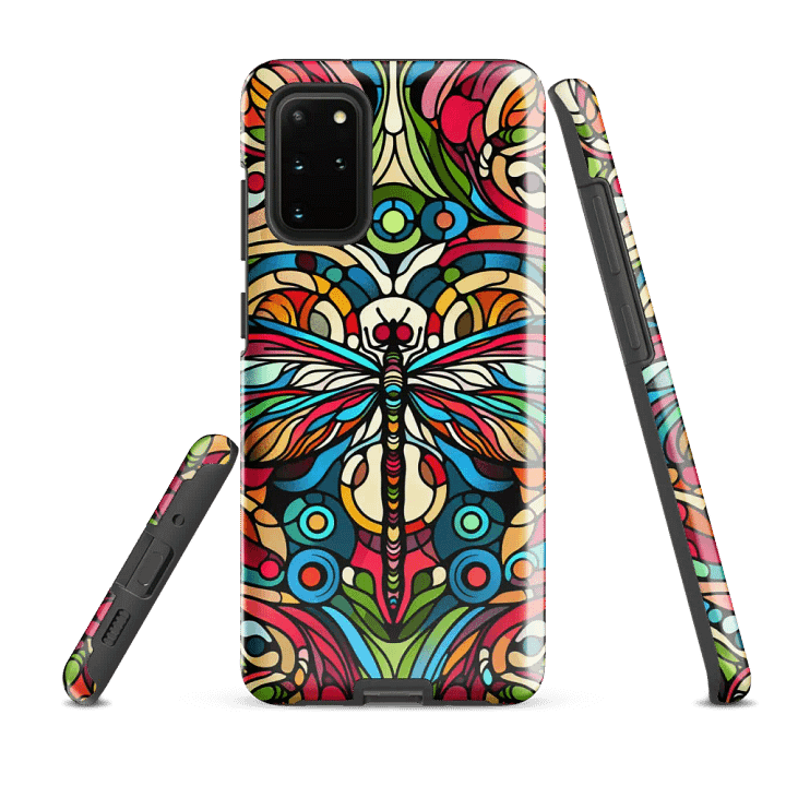 Tough Phone Case for Samsung® - Colorful Psychedelic Stained Glass Butterfly product image (2)