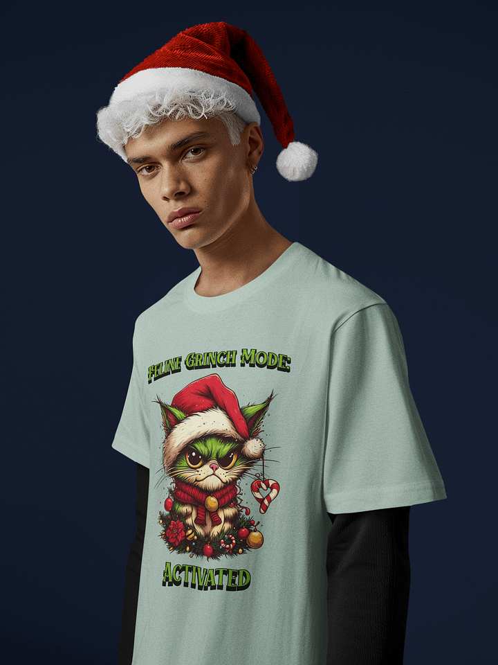"FELINE GRINCH MODE: ACTIVATE" / T-SHIRT product image (1)