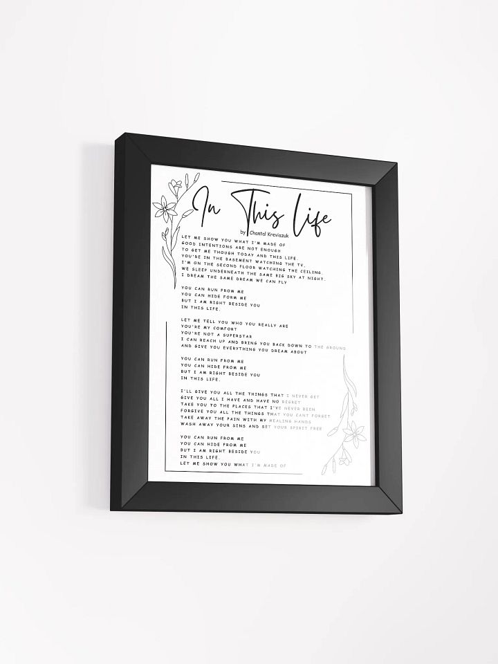 IN THIS LIFE LYRICS FRAMED WALL ART product image (2)