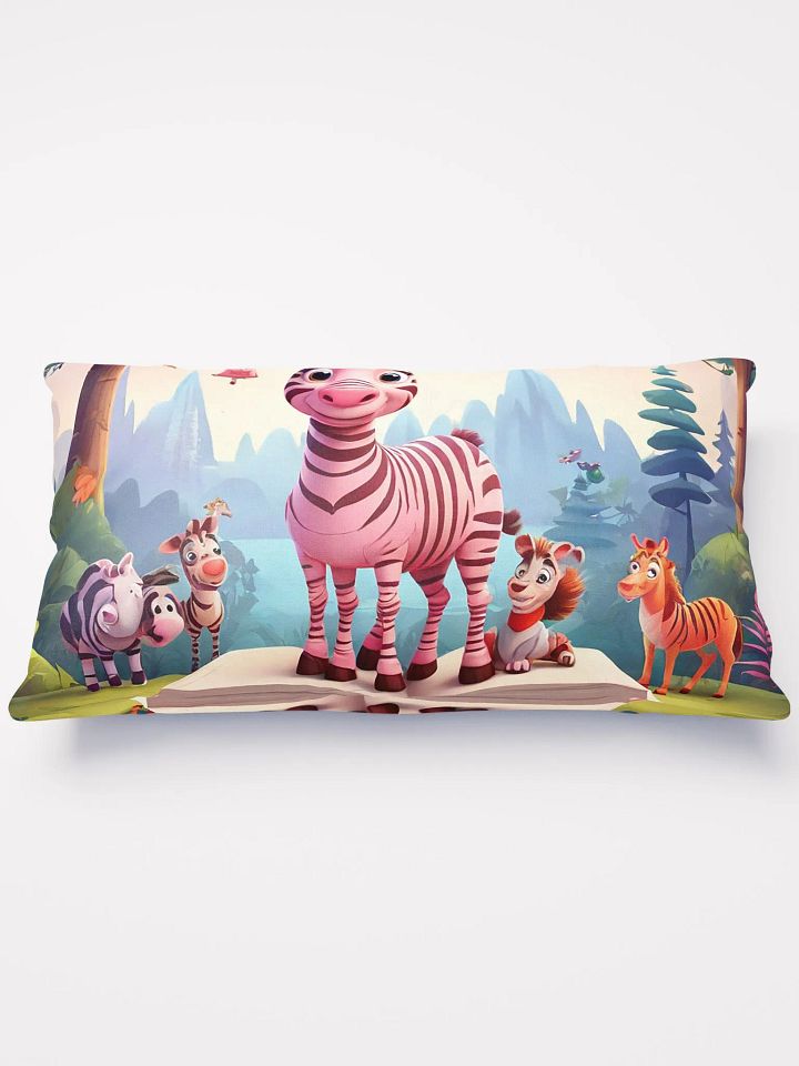 pink zebra with flower and book product image (2)