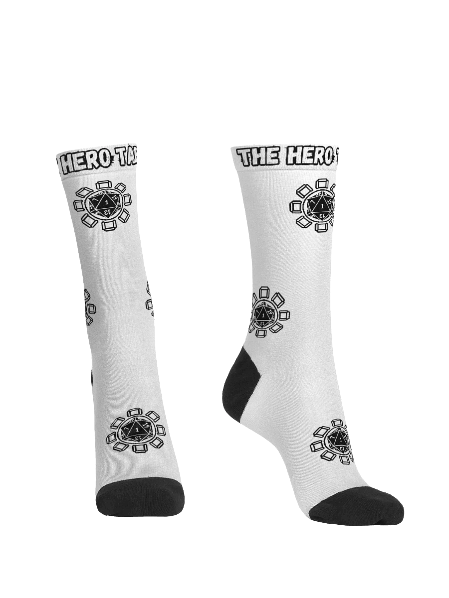 White Eco Friendly "Hero Table" Crew Socks product image (2)