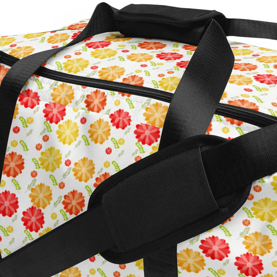 Orange Floral Large Holdall Bag product image (7)