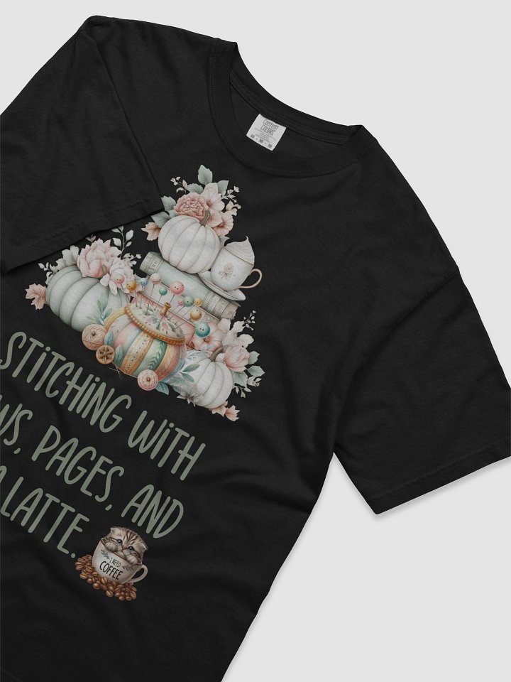 Whimsical Stitching and Latte Vibes T-Shirt product image (2)