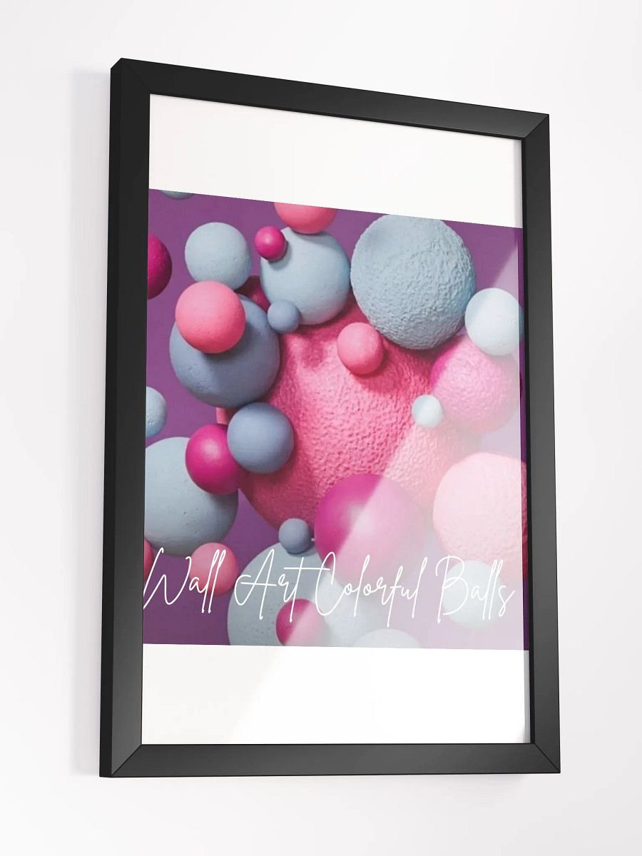 Colorful Balls Framed High-Quality Matte Poster (in) product image (3)