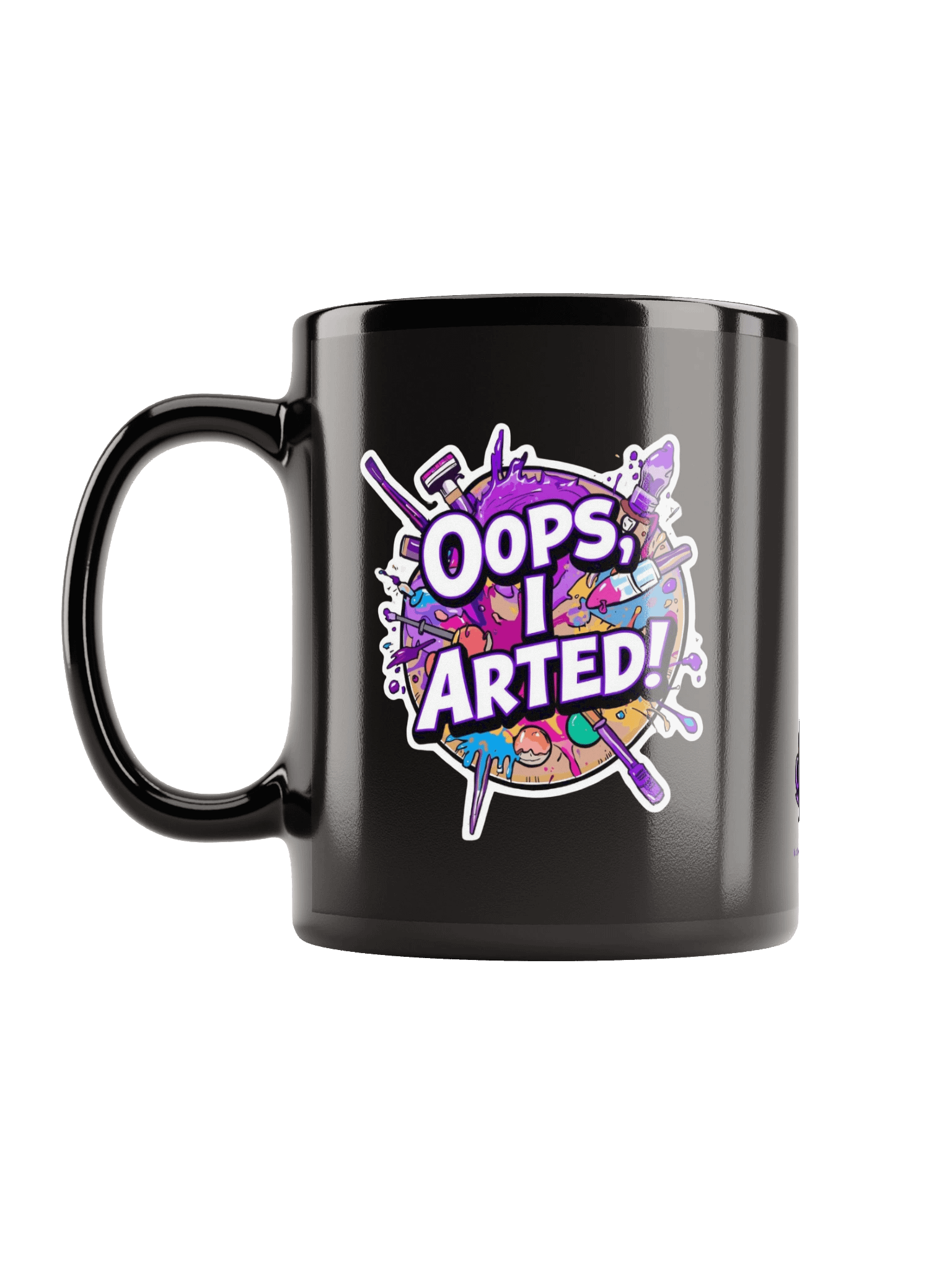 Oops, I arted black mug product image (12)