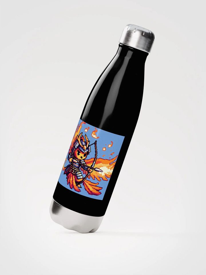 Pixel Art Phoenix Samurai Stainless Steel Water Bottle product image (2)