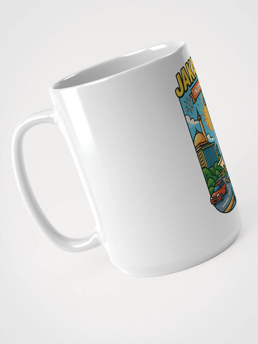 Jakarta Skyline White Glossy Mug product image (4)