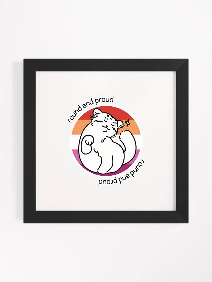 Round and Proud Manul Lesbian Version - Framed Print product image (1)