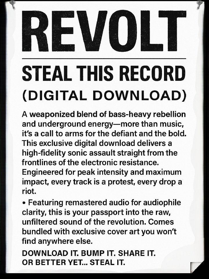 REVOLT – STEAL THIS RECORD (Digital Download) product image (1)
