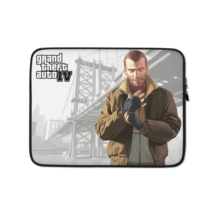 GTA IV Niko Cover Art Laptop Sleeve product image (1)